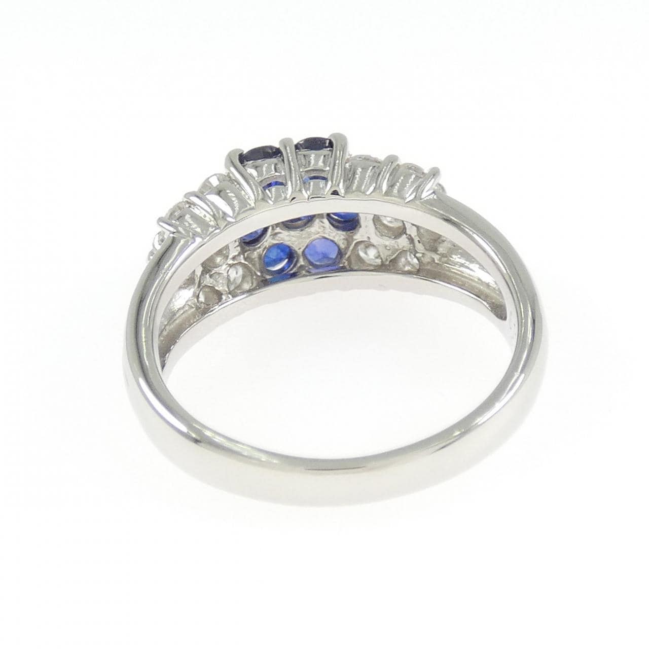 PT900 フラワー サファイヤ リング 1.10CT