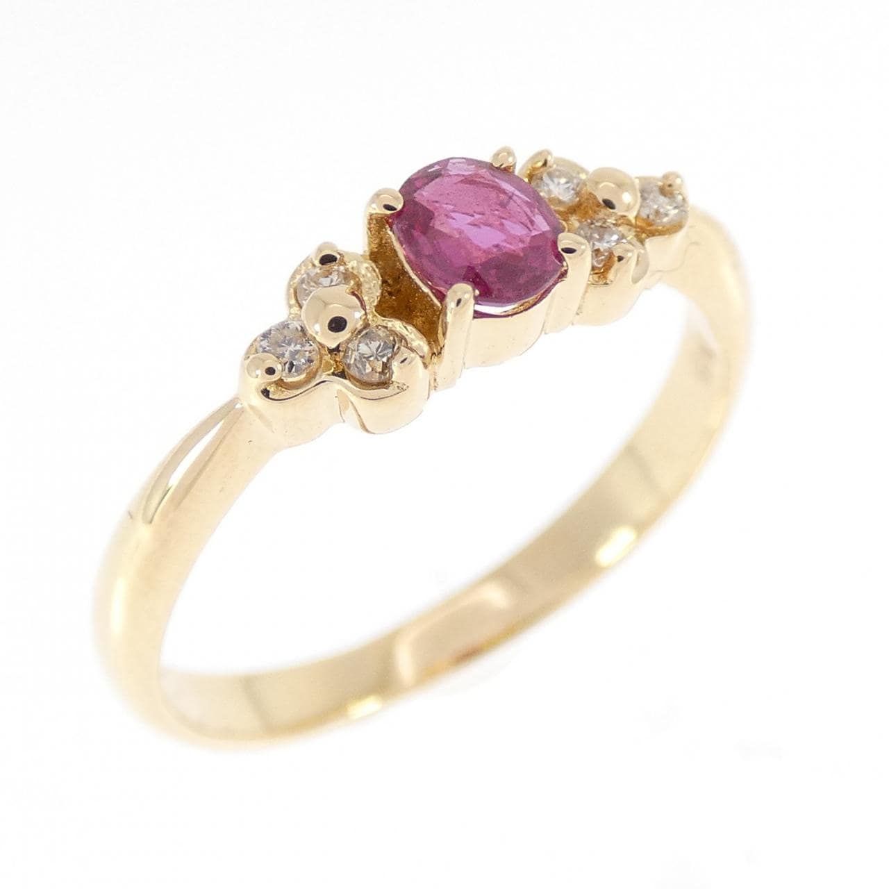 K18YG ルビー リング 0.19CT