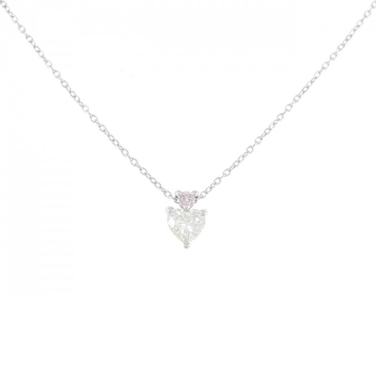 K18WG Heart Diamond Necklace 0.33CT