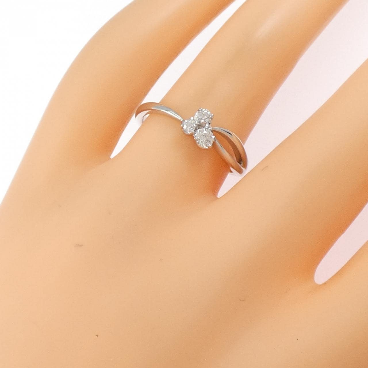 K10WG ダイヤモンド リング 0.14CT