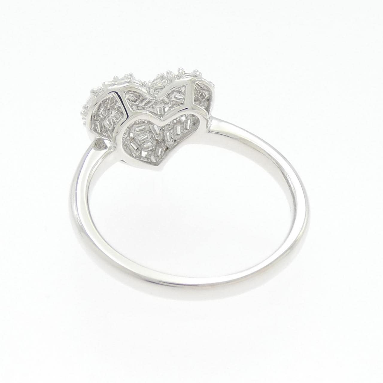 K18WG ハート ダイヤモンド リング 0.25CT
