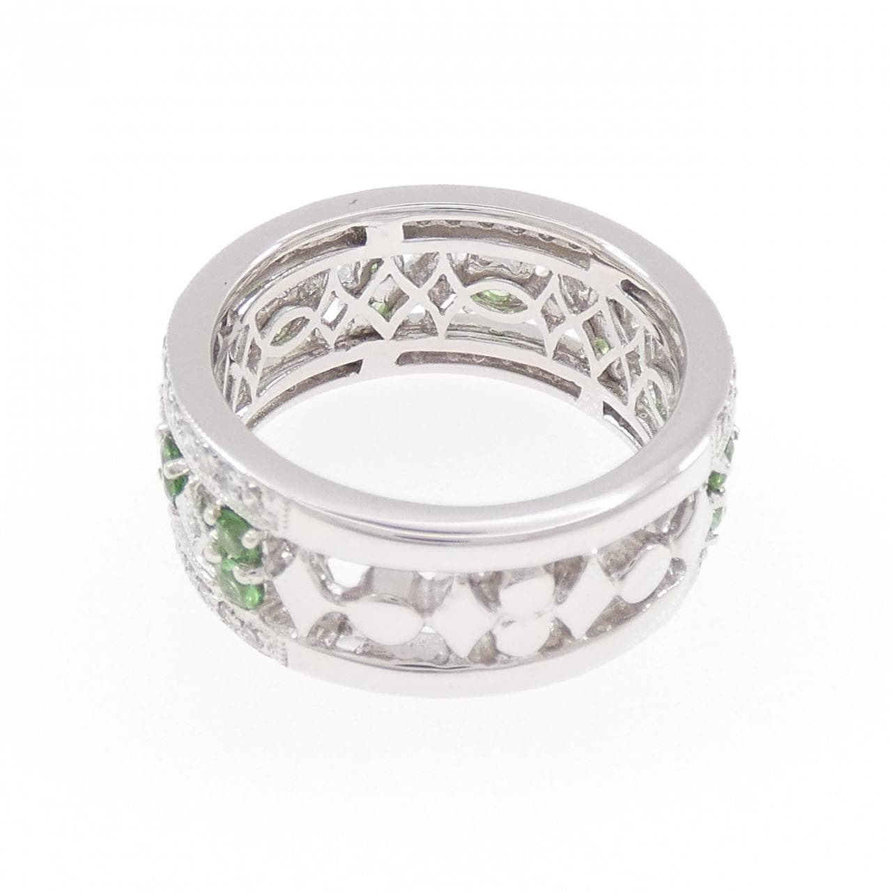 750WG グリーンガーネット リング 0.75CT