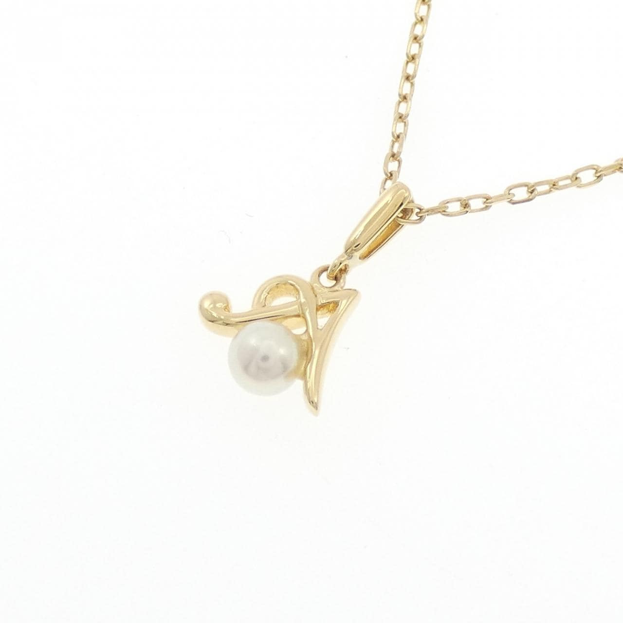 ミキモト イニシャル アコヤパール ネックレス 4mm