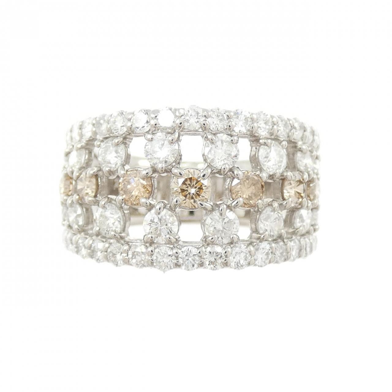 K18WG ダイヤモンド リング 2.20CT