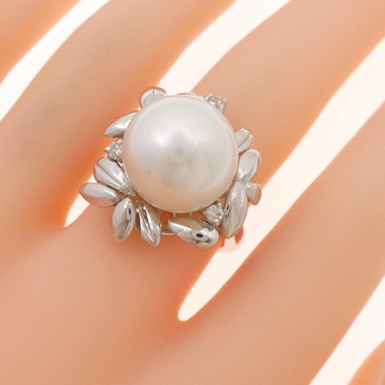 PT900 白蝶パール リング 13.2mm