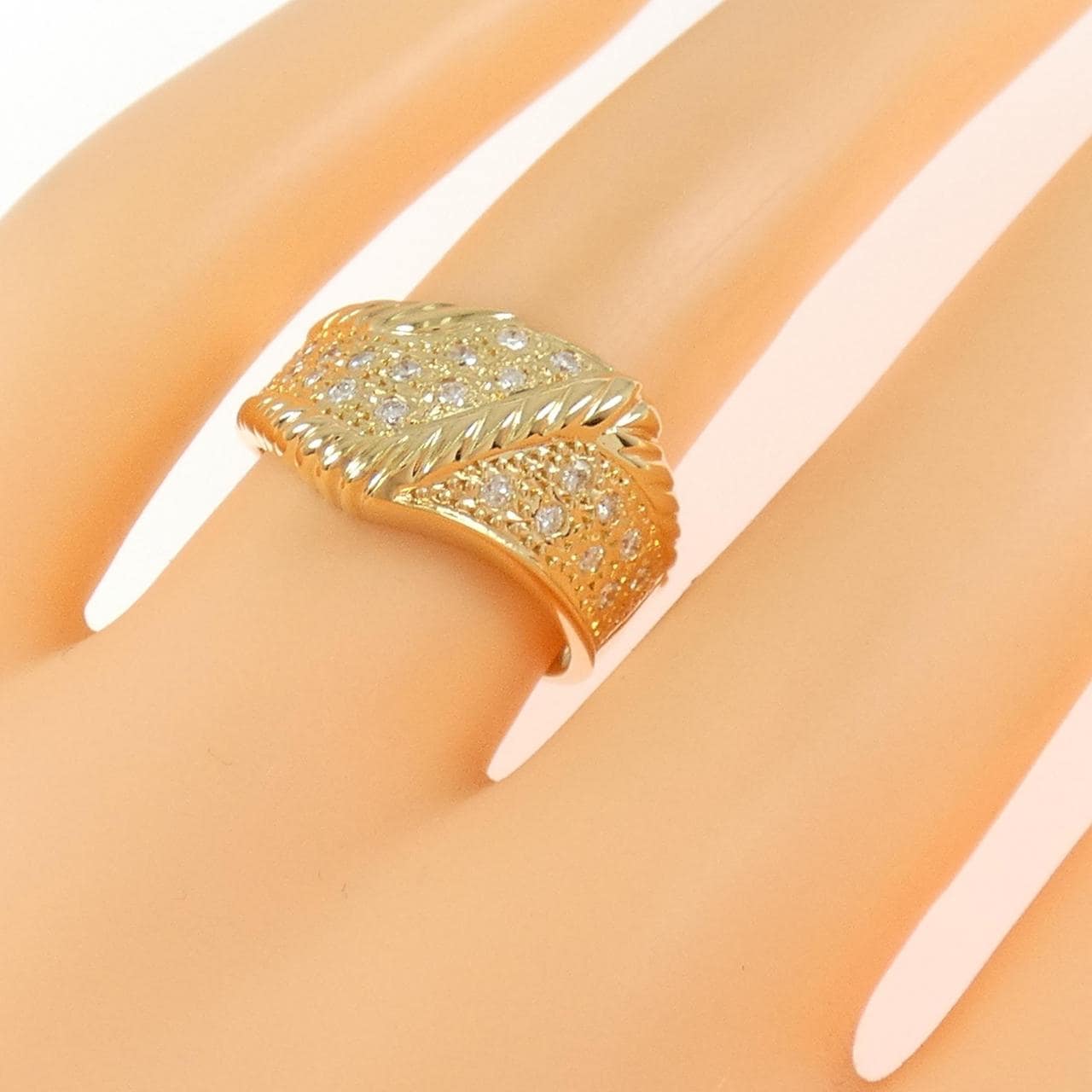 K18YG ダイヤモンド リング 0.25CT