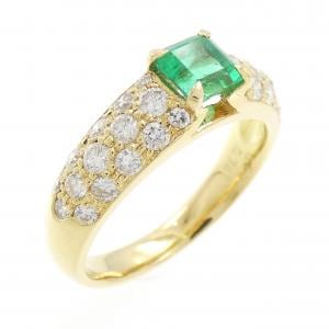 K18YG エメラルド リング 0.62CT
