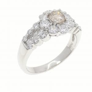 PT900 フラワー ダイヤモンド リング 0.302CT