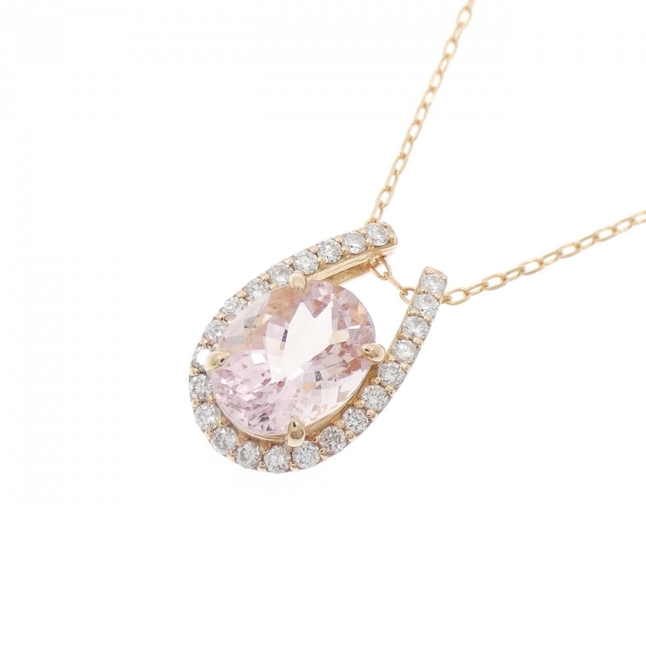 K18PG モルガナイト ネックレス 1.81CT