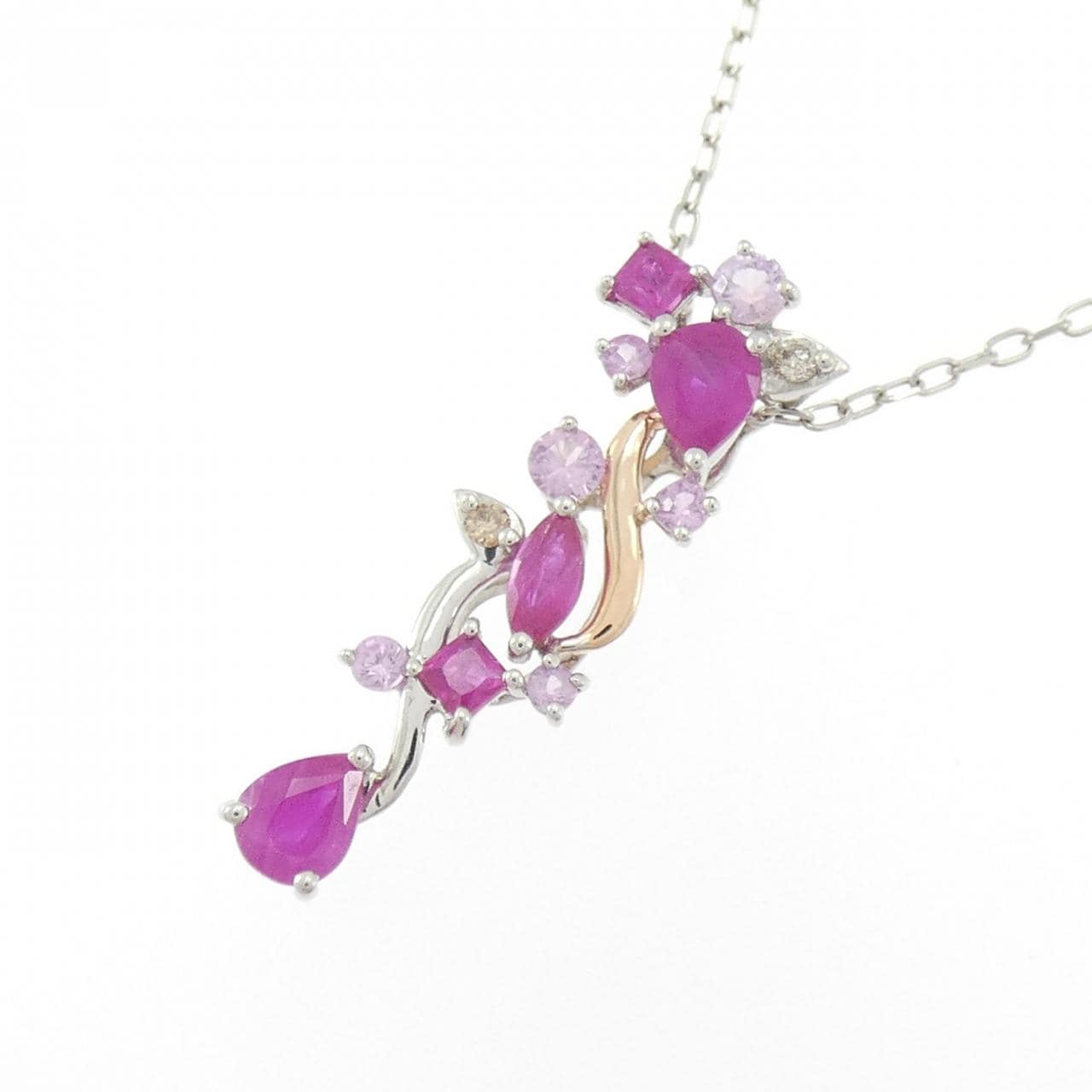 ジーエスティービー カラーストーン ネックレス