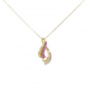 K18YG ルビー ネックレス 0.29CT