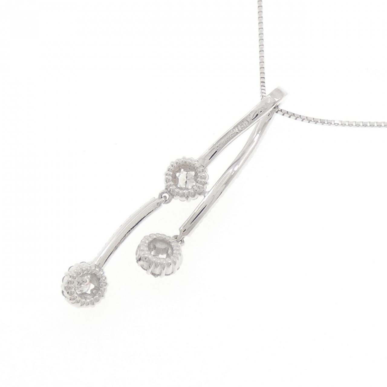 K18WG ダイヤモンド ネックレス 1.00CT