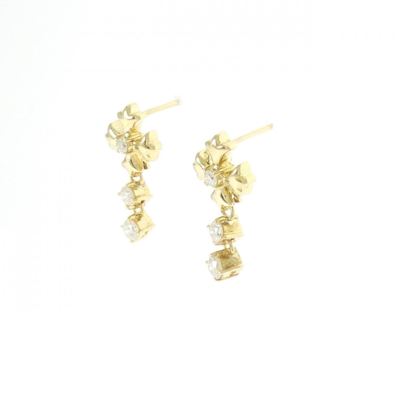 K18YG ダイヤモンド ピアス 0.30CT