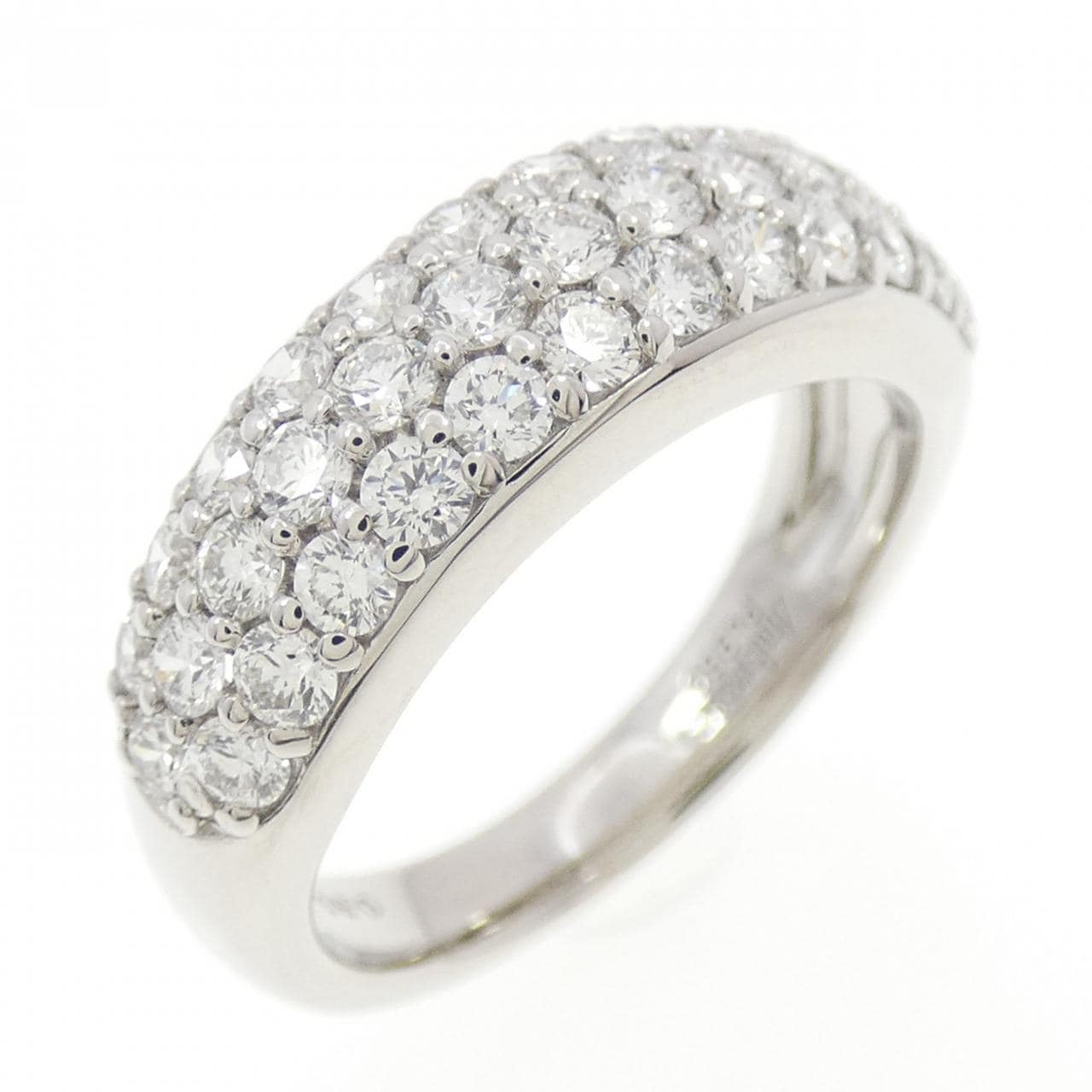 PT950 パヴェ ダイヤモンド リング 0.89CT