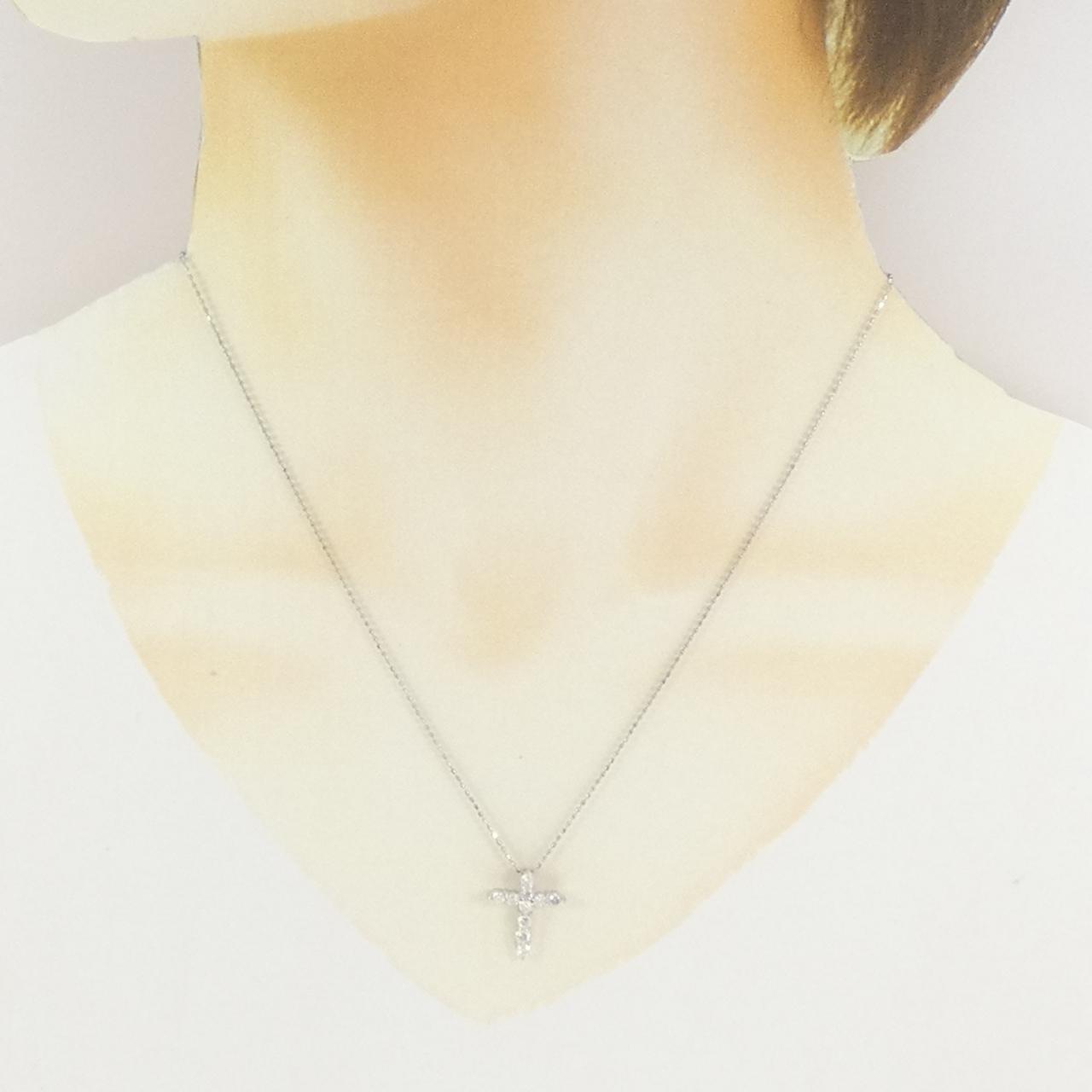 PT900/PT850 クロス ダイヤモンド ネックレス 0.50CT