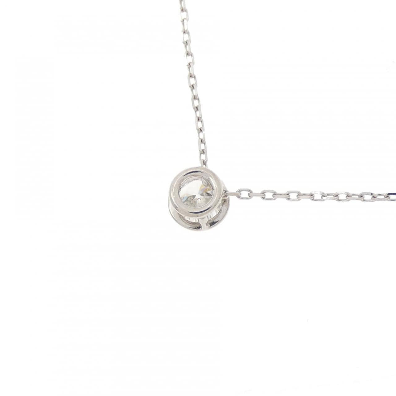 K18WG ソリティア ダイヤモンド ネックレス 0.205CT