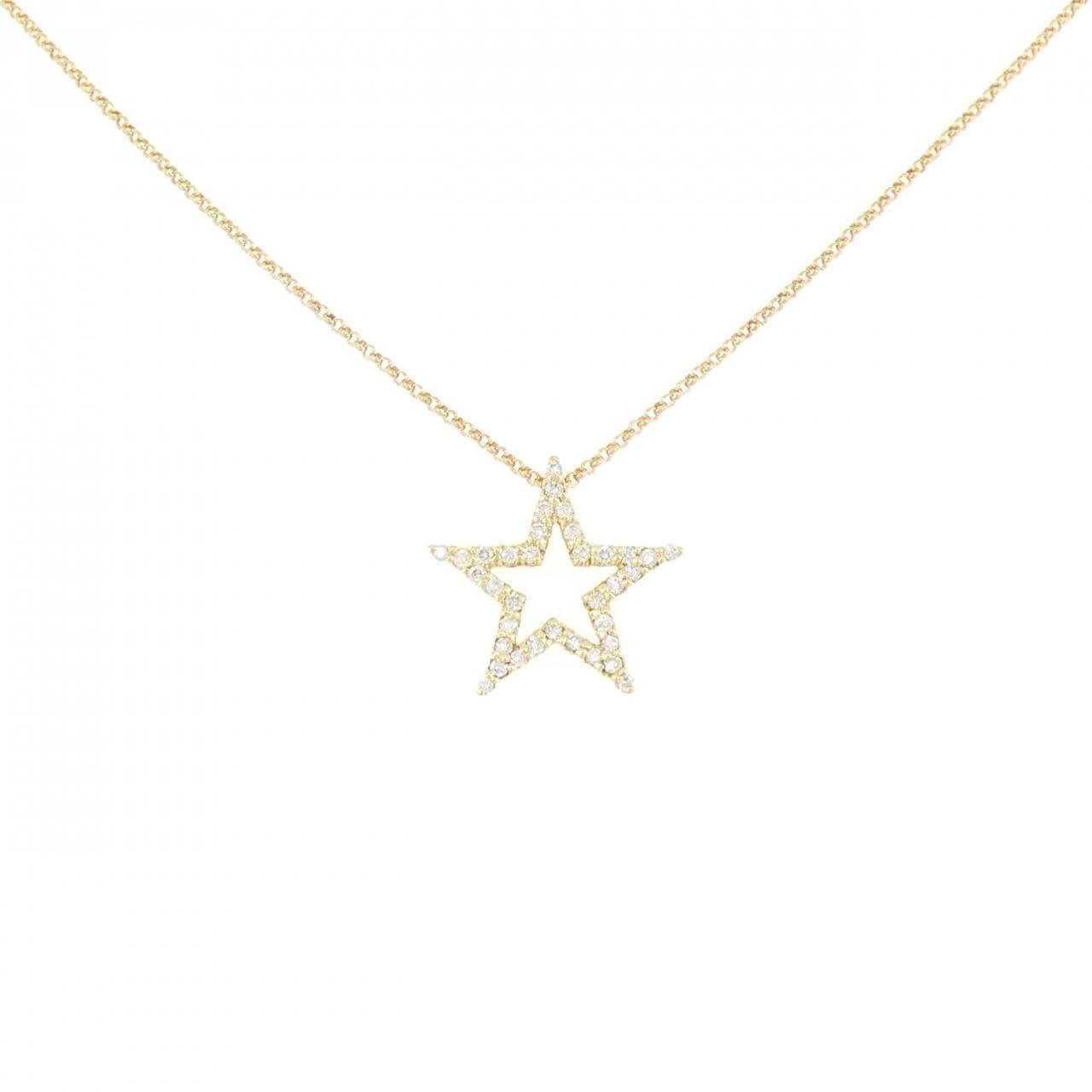 K18YG スター ダイヤモンド ネックレス 0.34CT