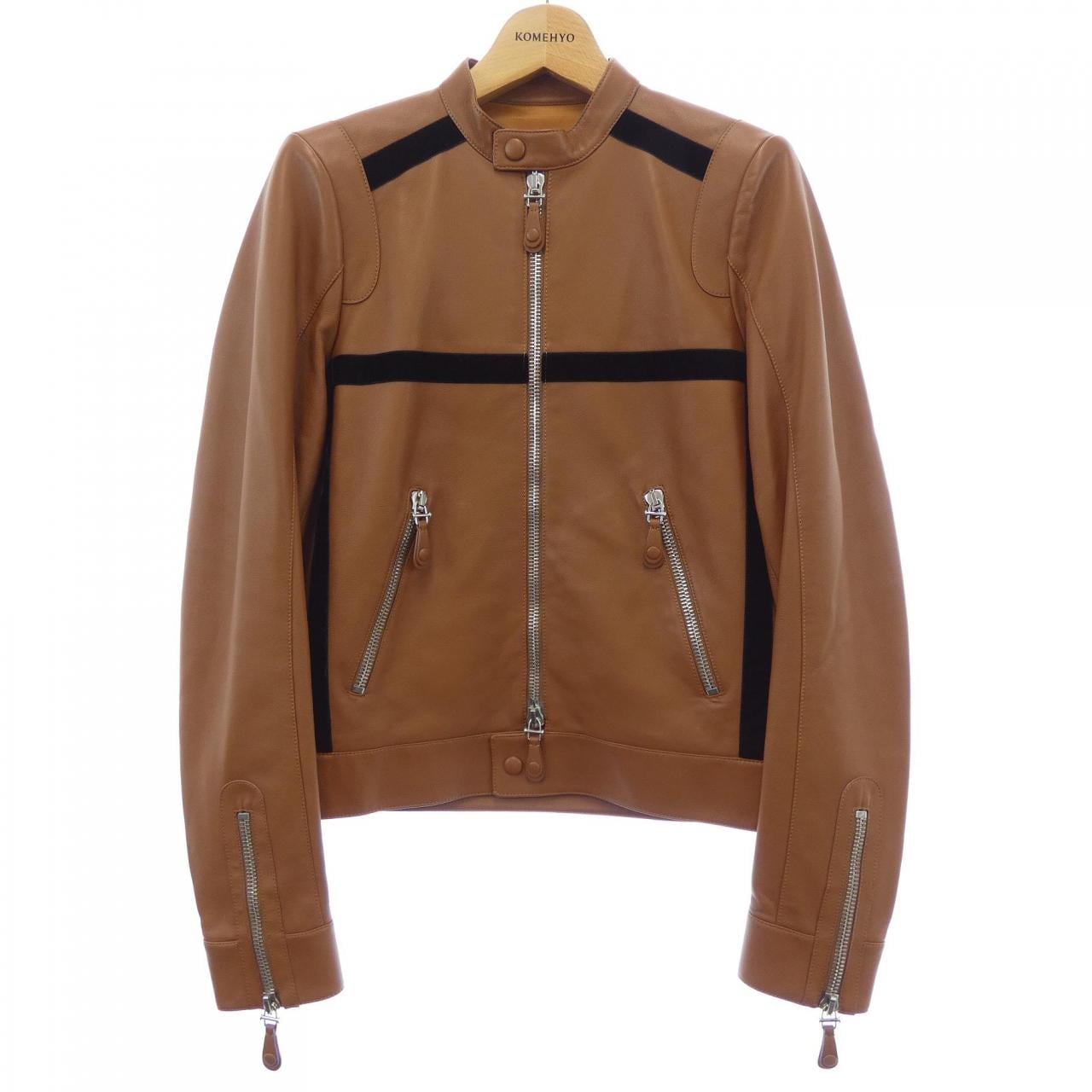 トッズ TOD'S レザーライダースジャケット