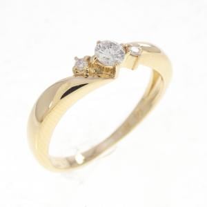 K18YG ダイヤモンド リング 0.12CT