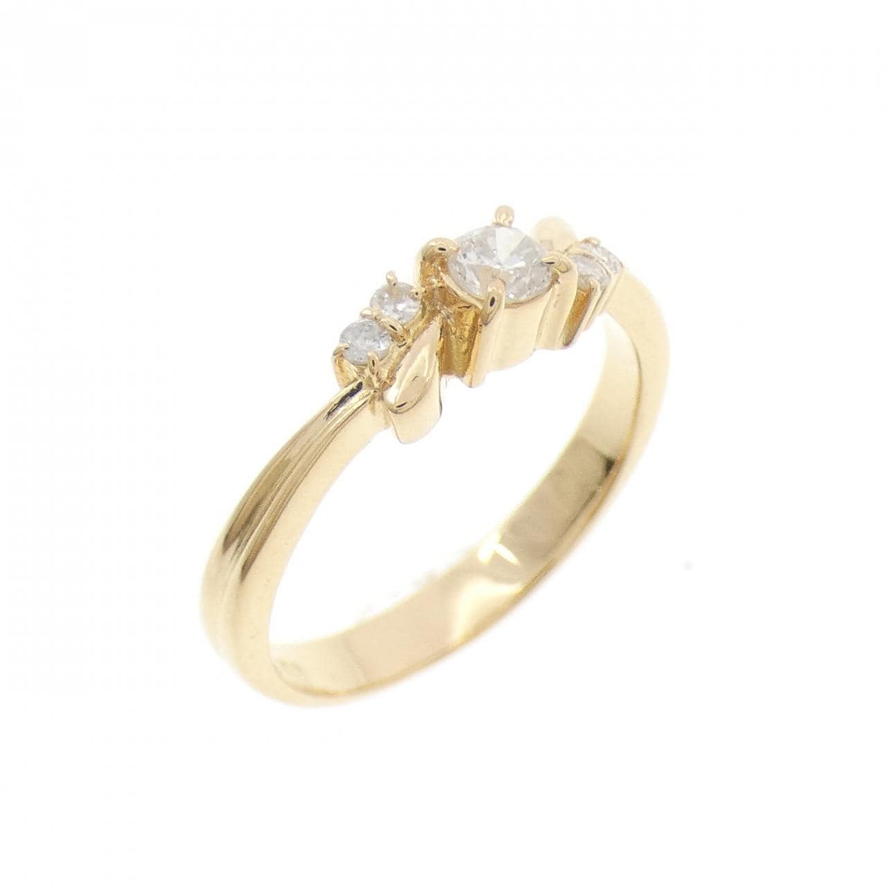 K18YG ダイヤモンド ピンキー リング 0.13CT