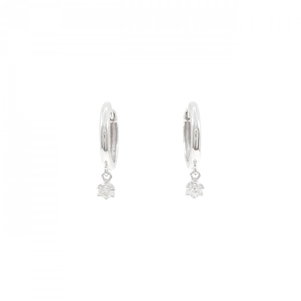 K14WG ダイヤモンド ピアス 0.20CT