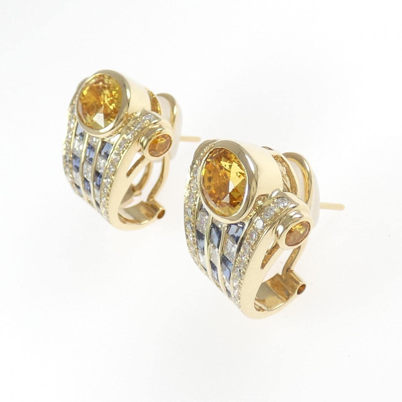 750YG サファイヤ ピアス