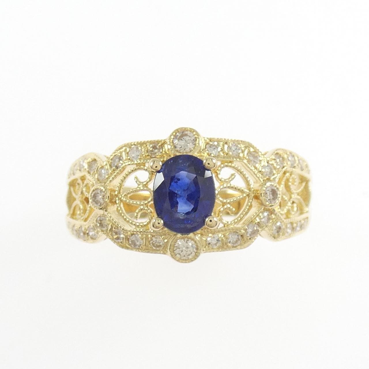 K18YG サファイヤ リング 0.71CT