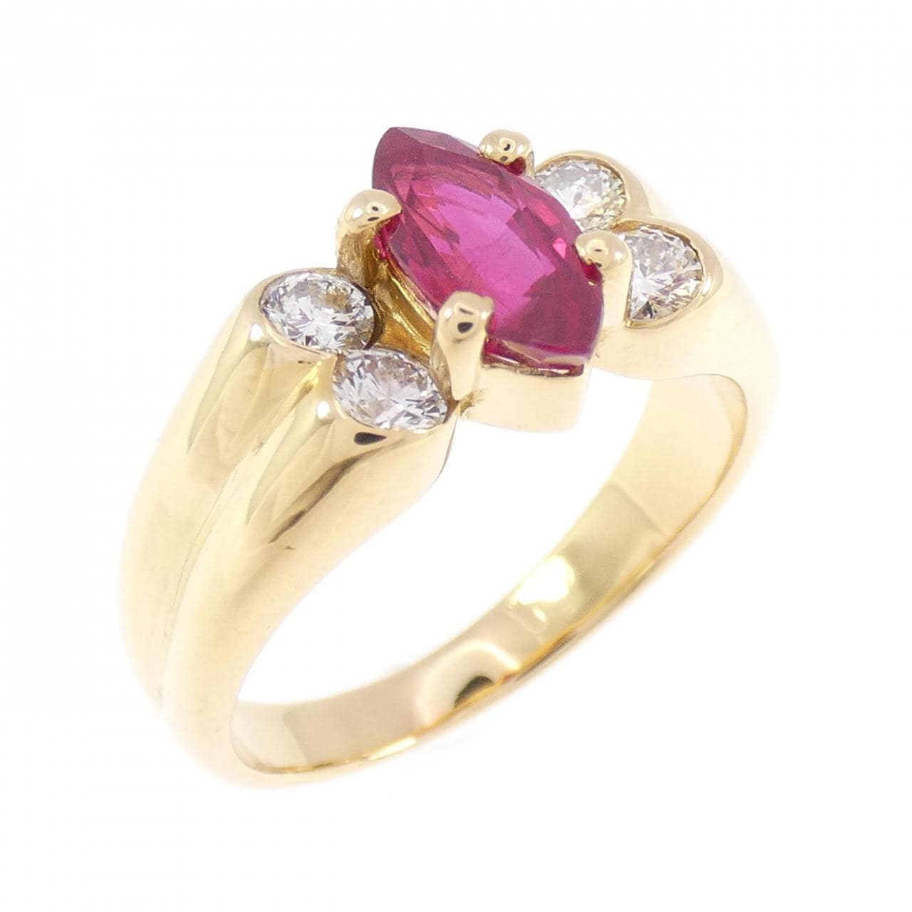K18YG ルビー リング 1.12CT