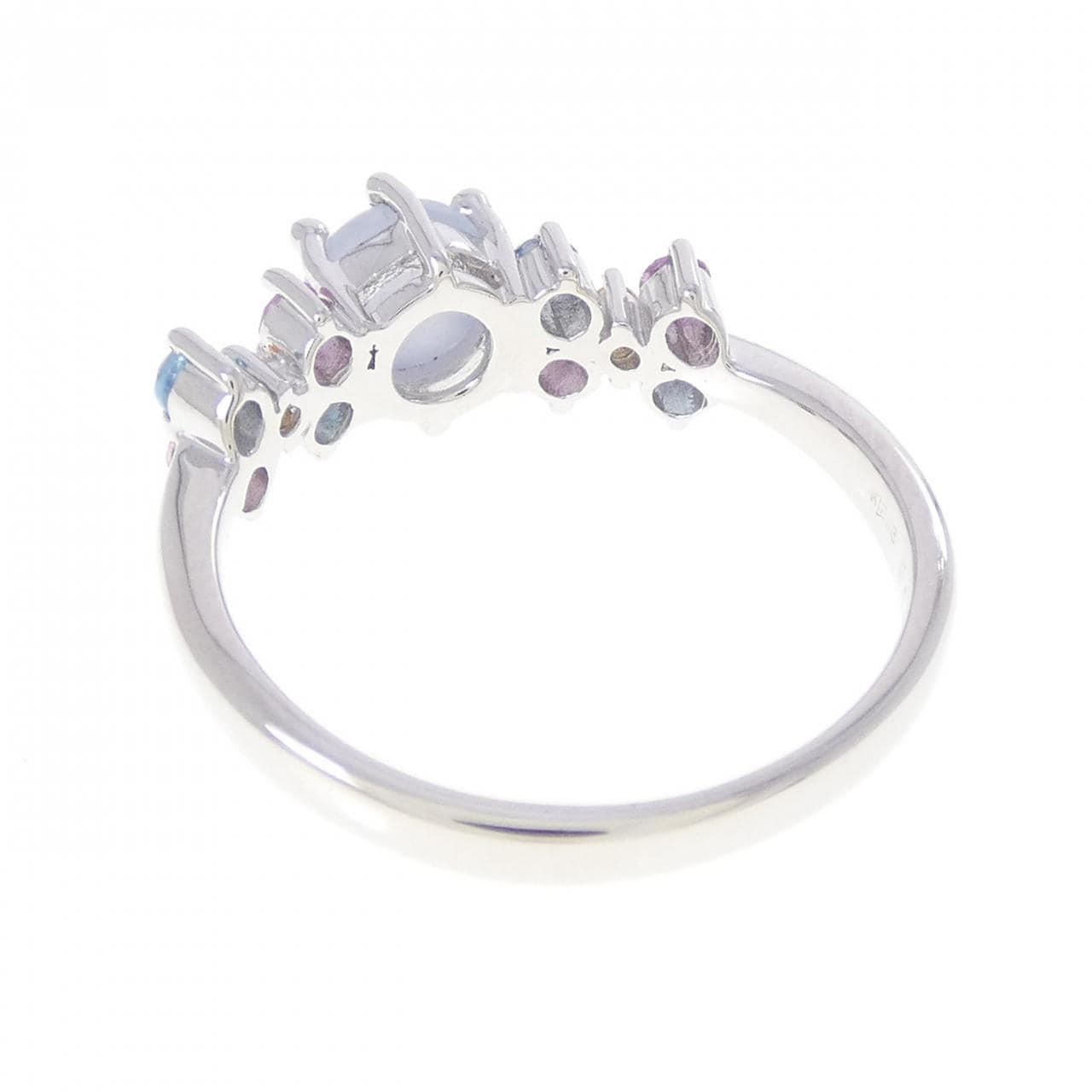 K18WG スターサファイヤ リング 0.896CT