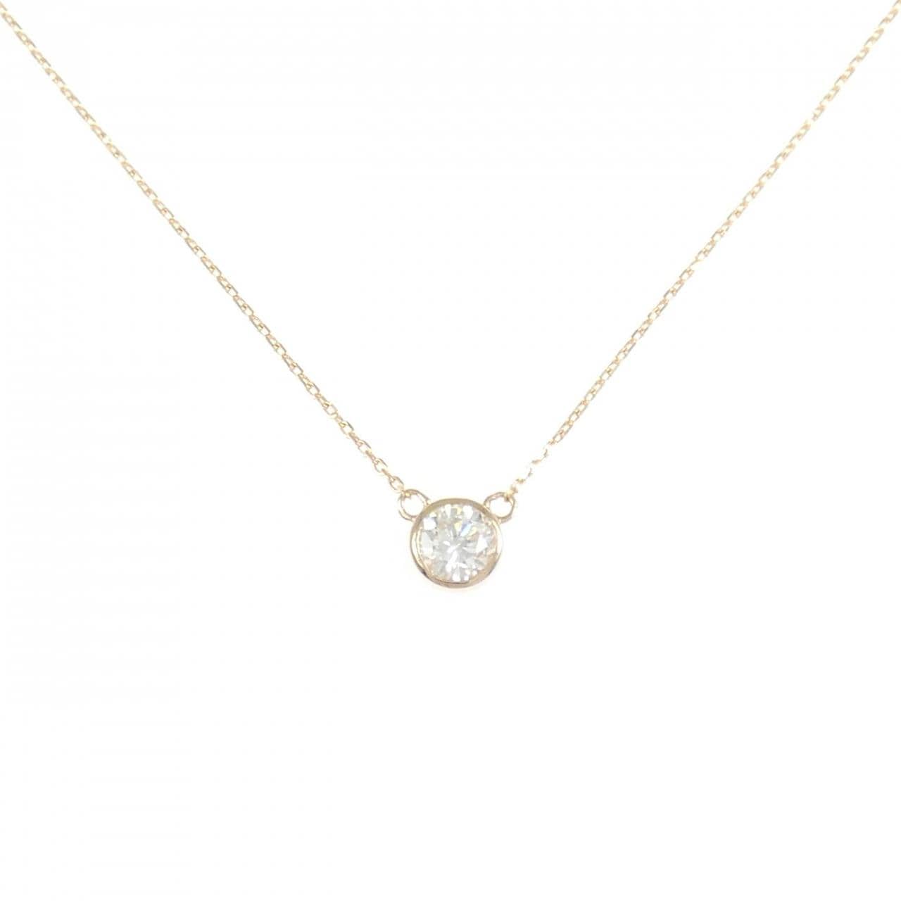 K18PG ソリティア ダイヤモンド ネックレス 0.30CT