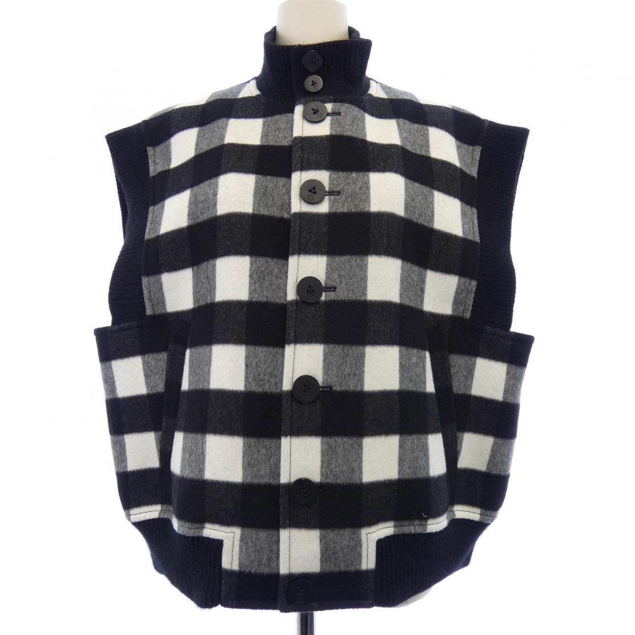 ルイヴィトン LOUIS VUITTON スリーブレス　チェックボンバジャケット FTVE62B09 ベスト