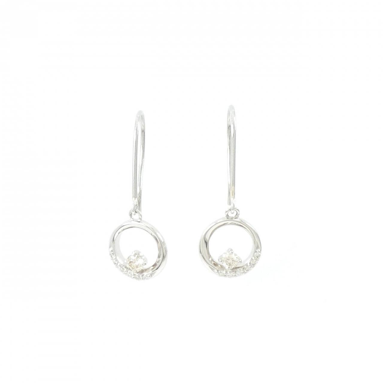 PT900 ダイヤモンド ピアス 0.10CT