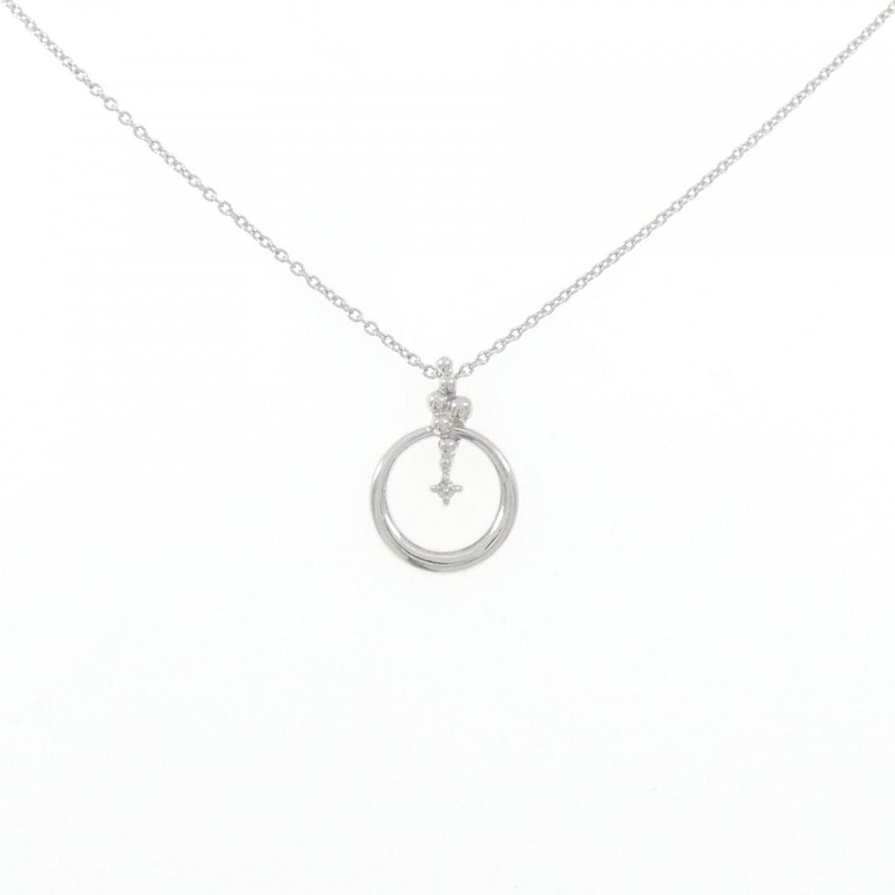 K10WG ダイヤモンド ネックレス 0.01CT