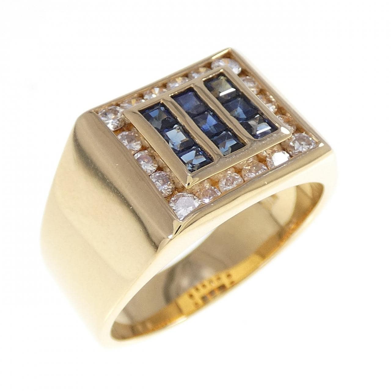 K18YG Sapphire Ring 0.65CT