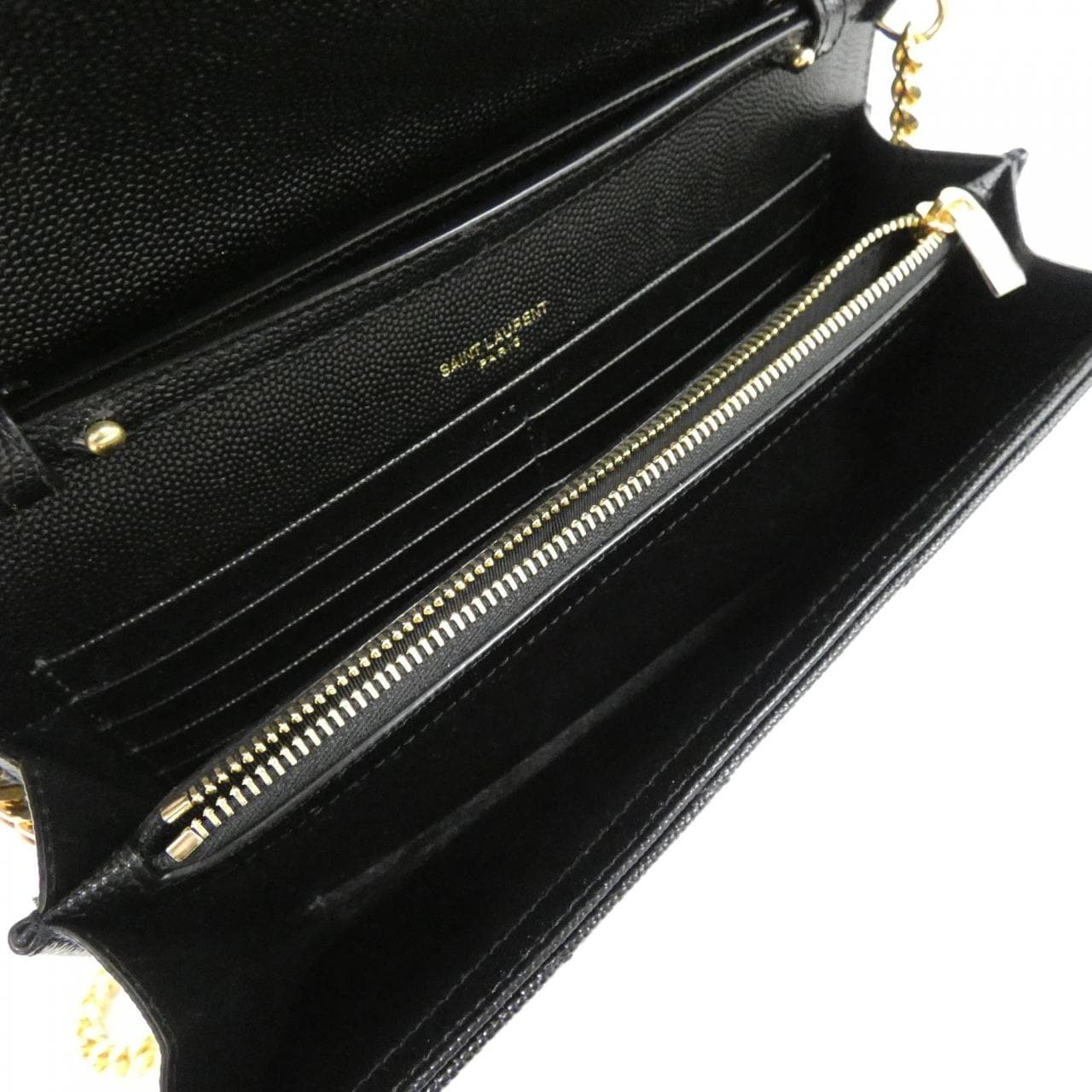 [BRAND NEW] SAINT LAURENT 377828 BOW01 Chain Wallet