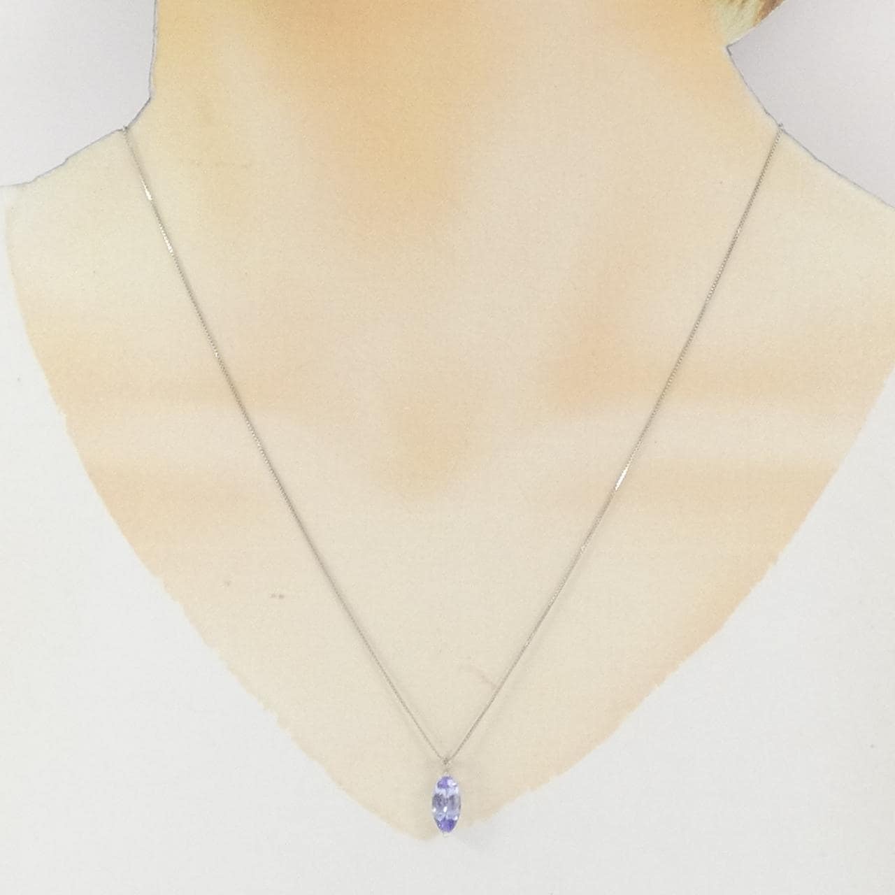 PT900/PT850 タンザナイト ネックレス 1.00CT