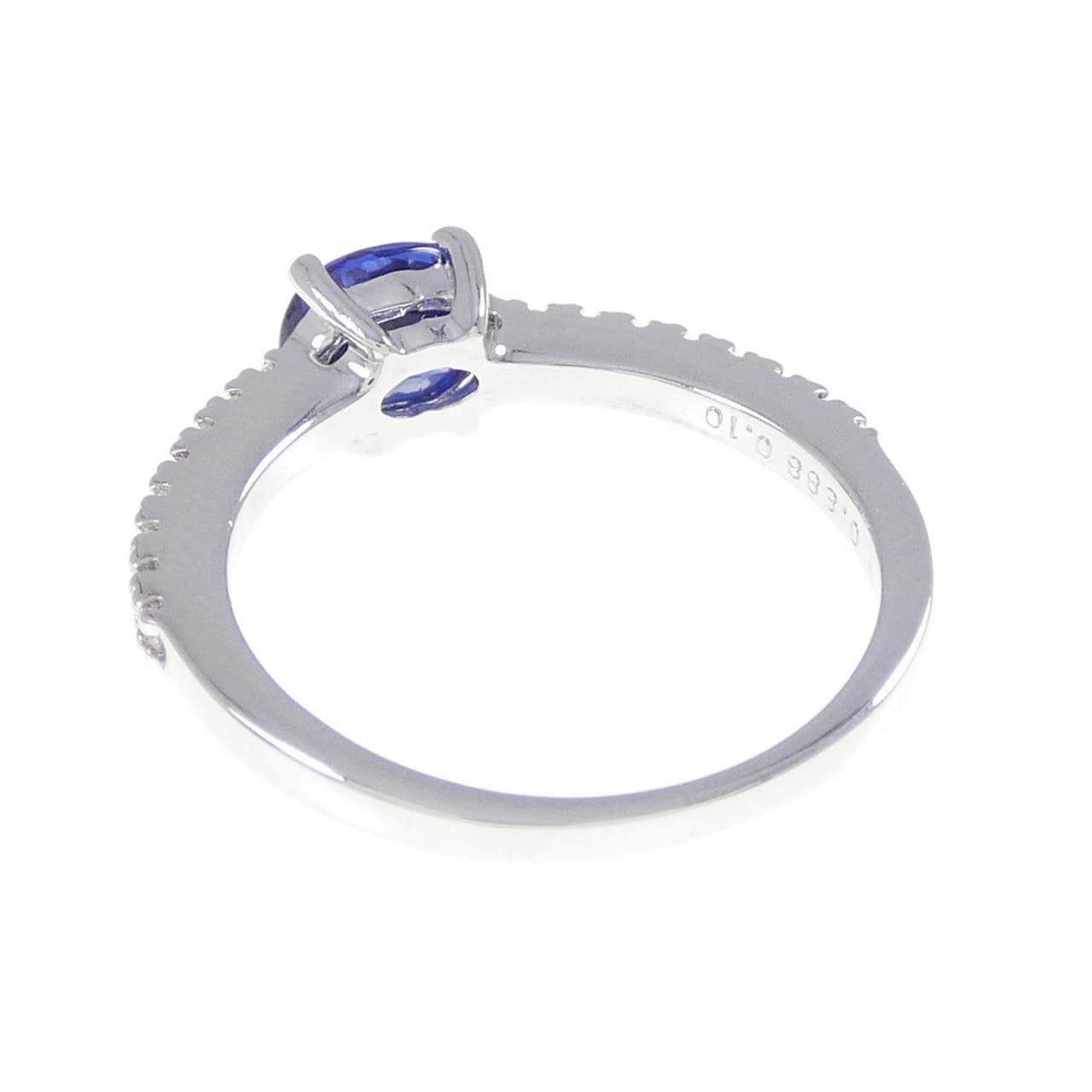 K18WG サファイヤ リング 0.888CT