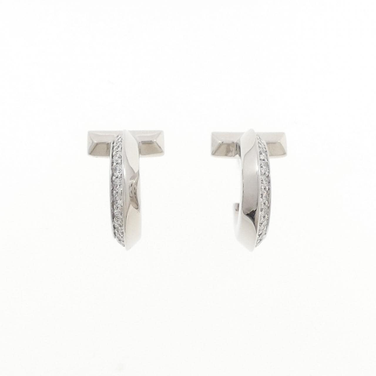 ティファニー T ワン フープ ピアス 0.40CT