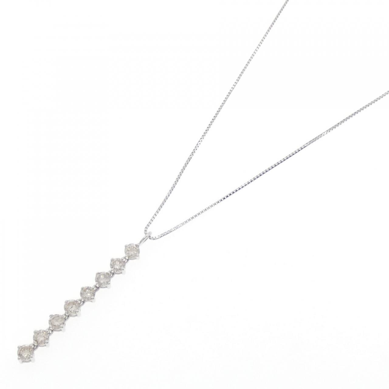 K18WG ダイヤモンド ネックレス 1.00CT