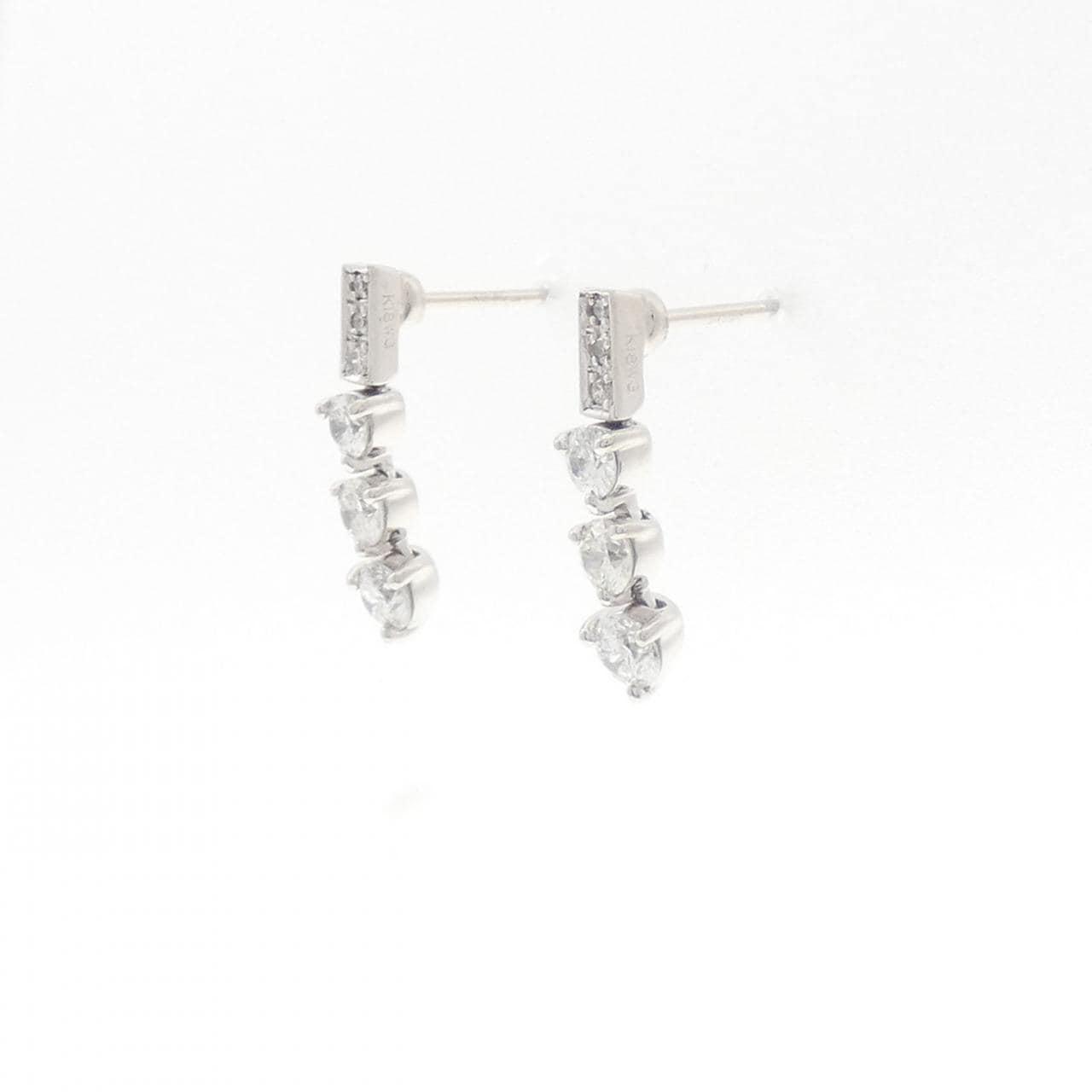 K18WG ダイヤモンド ピアス 0.64CT