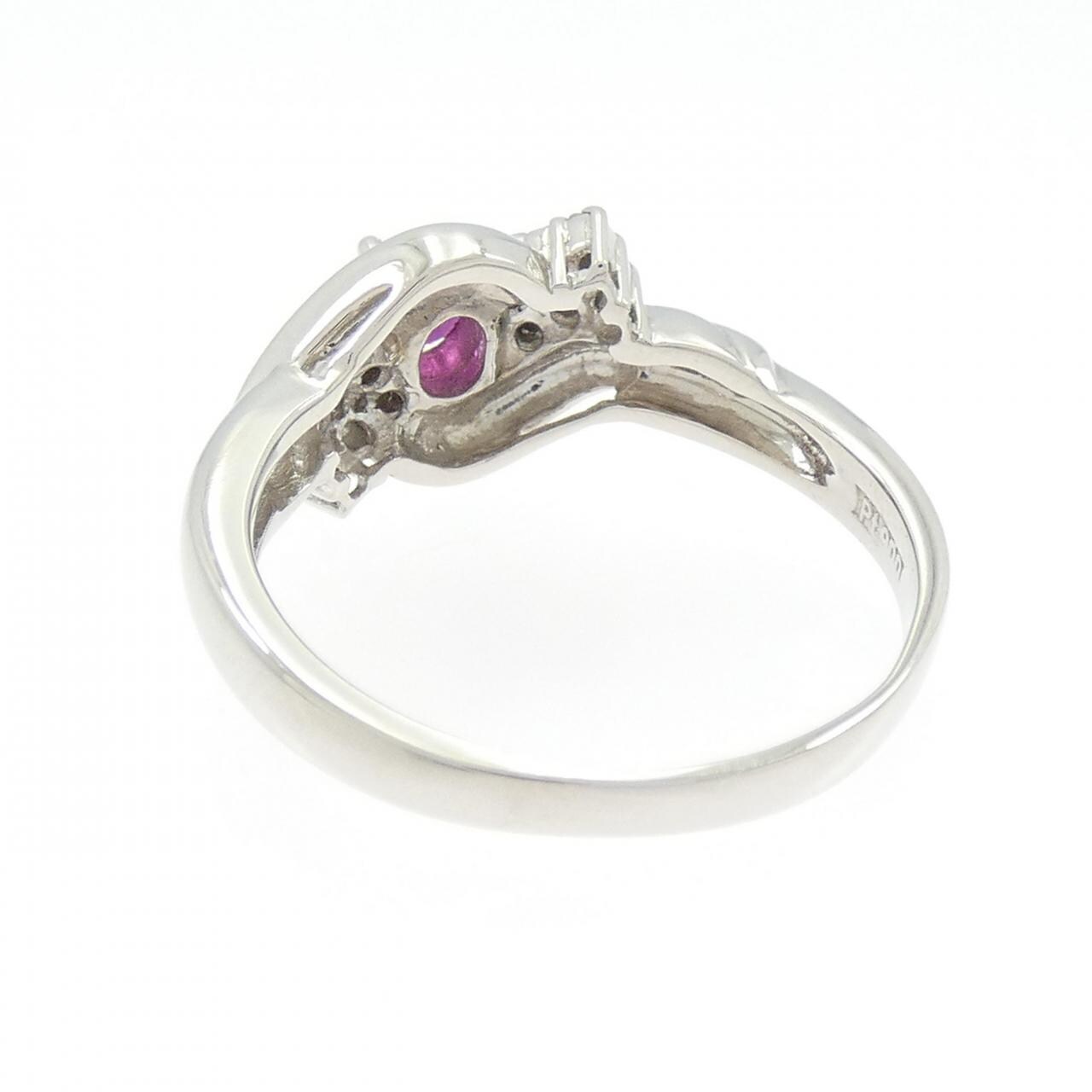 PT900 ルビー リング 0.28CT