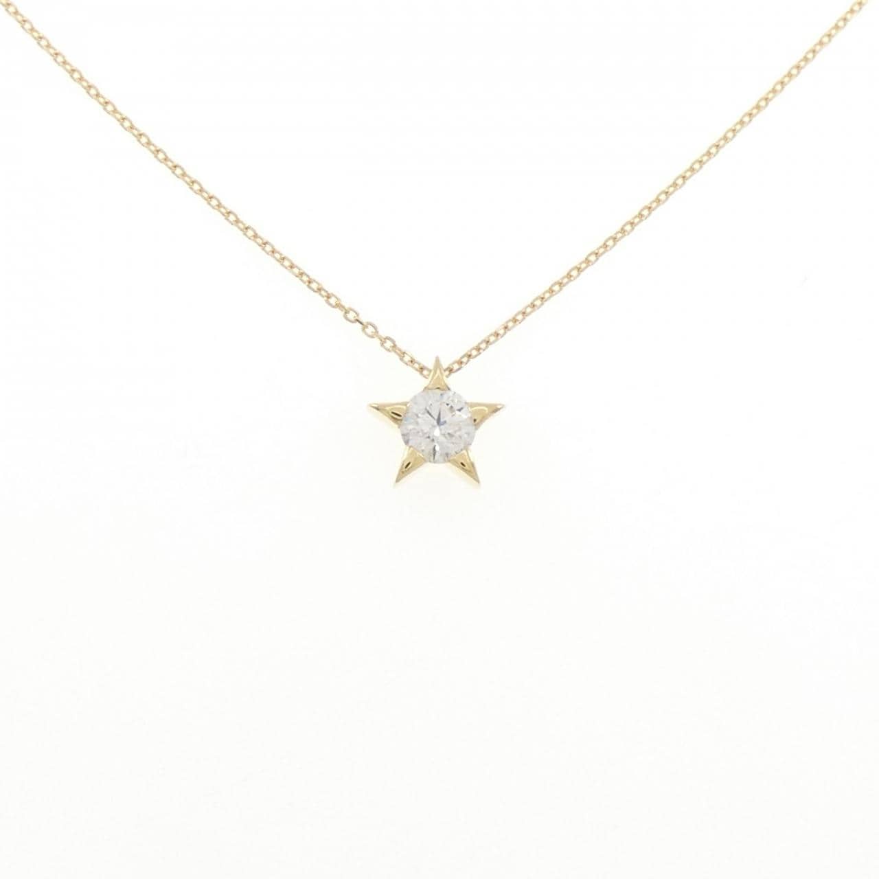 K18YG スター ダイヤモンド ネックレス 0.35CT