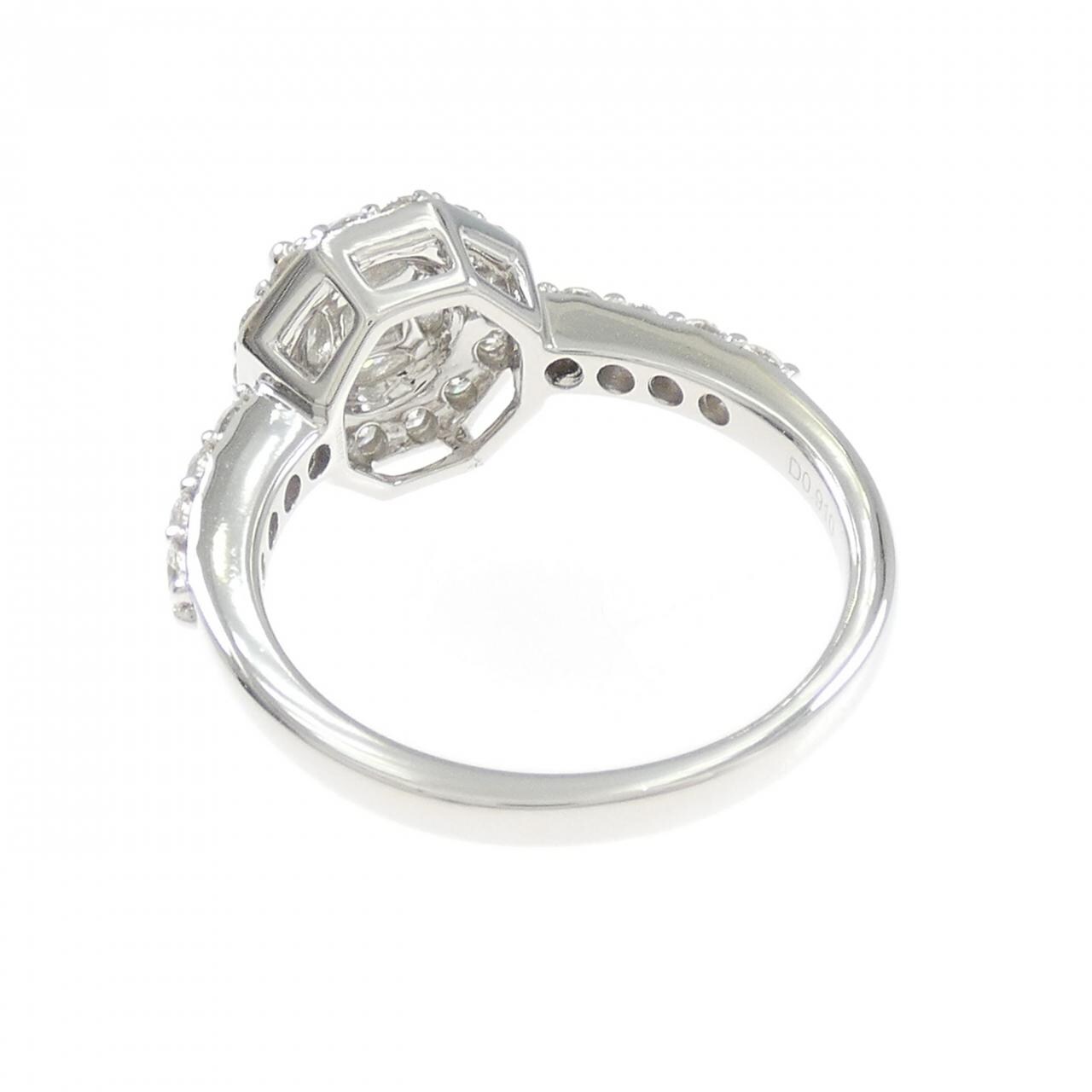 K18WG ダイヤモンド リング 0.910CT