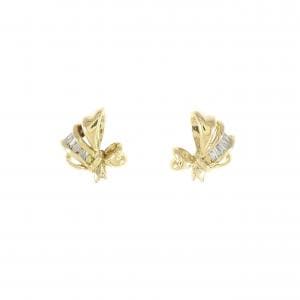 K18YG Diamond earrings 0.12CT