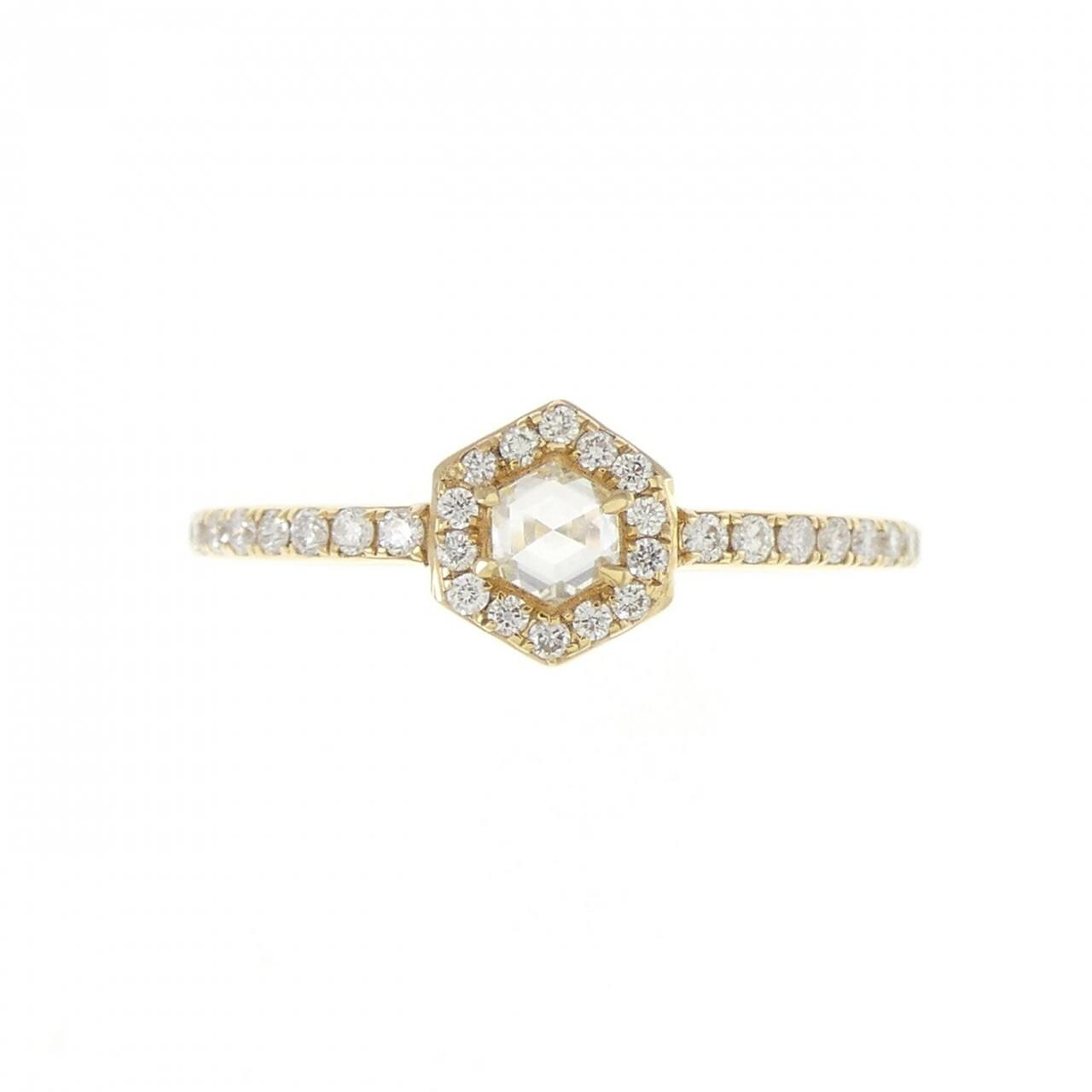 【新品】K18YG ダイヤモンド リング 0.18CT
