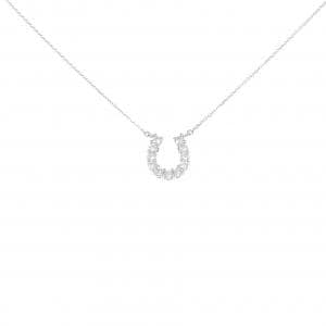【新品】PT900/PT850 ホースシュー ダイヤモンド ネックレス 0.318CT