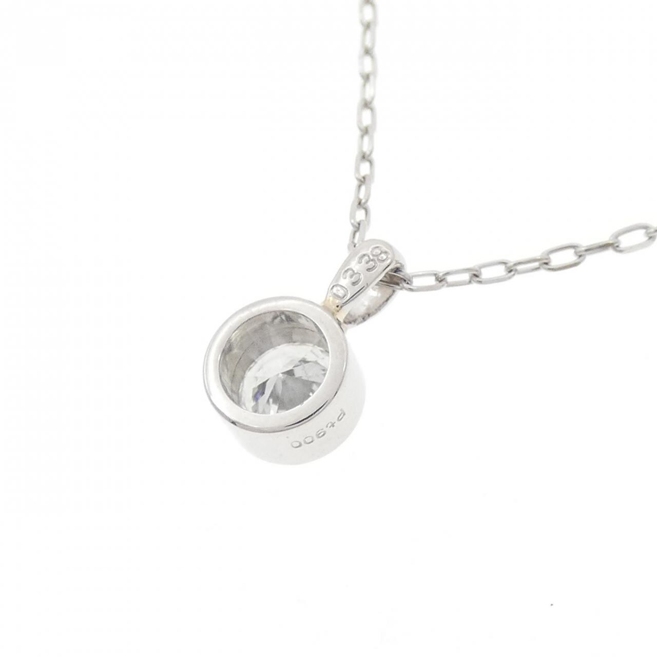 PT900/PT850 ソリティア ダイヤモンド ネックレス 0.338CT
