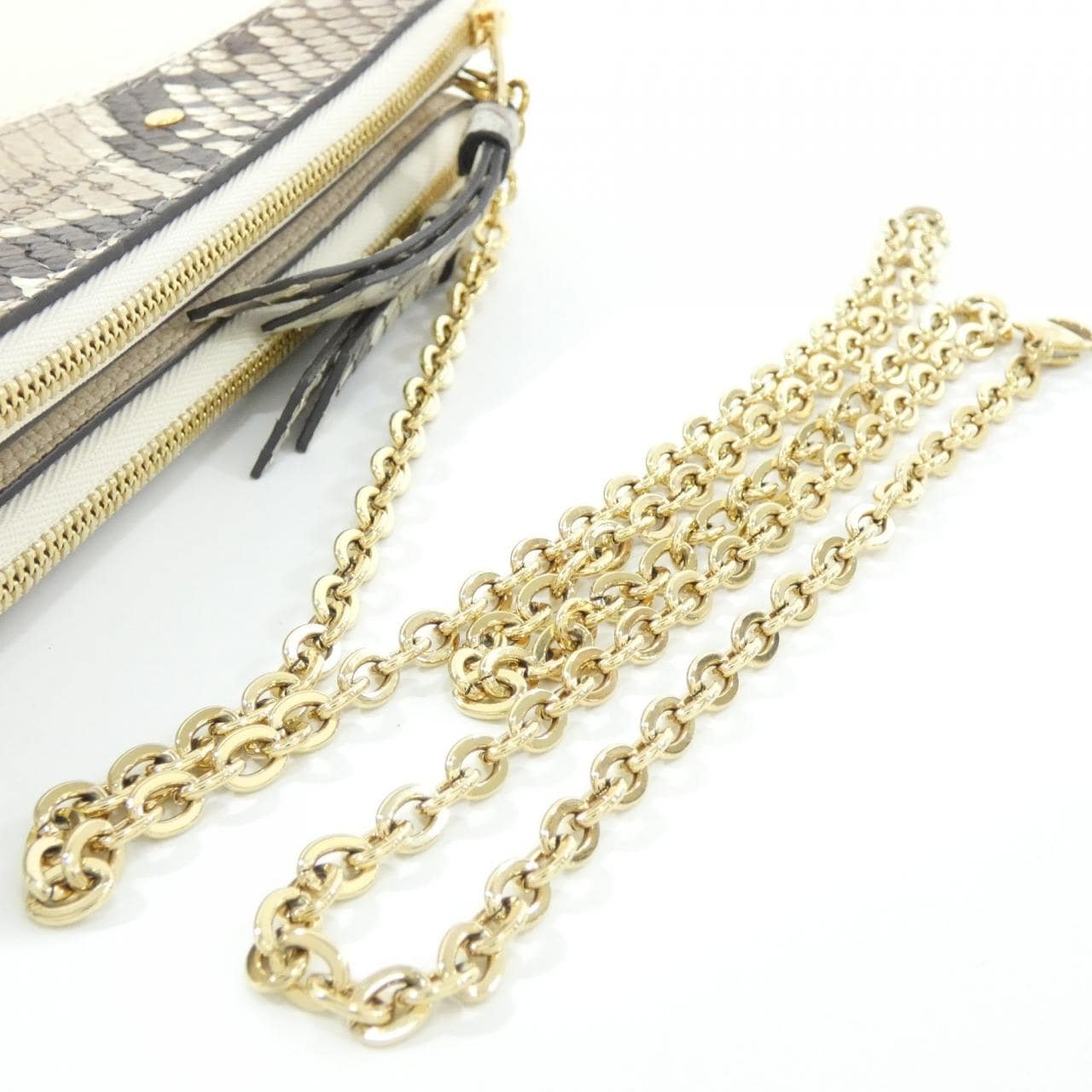 ルイヴィトン モノグラム アンプラント+エキゾチック レザー ポシェット ドゥーブル ジップ N96322 ショルダーバッグ