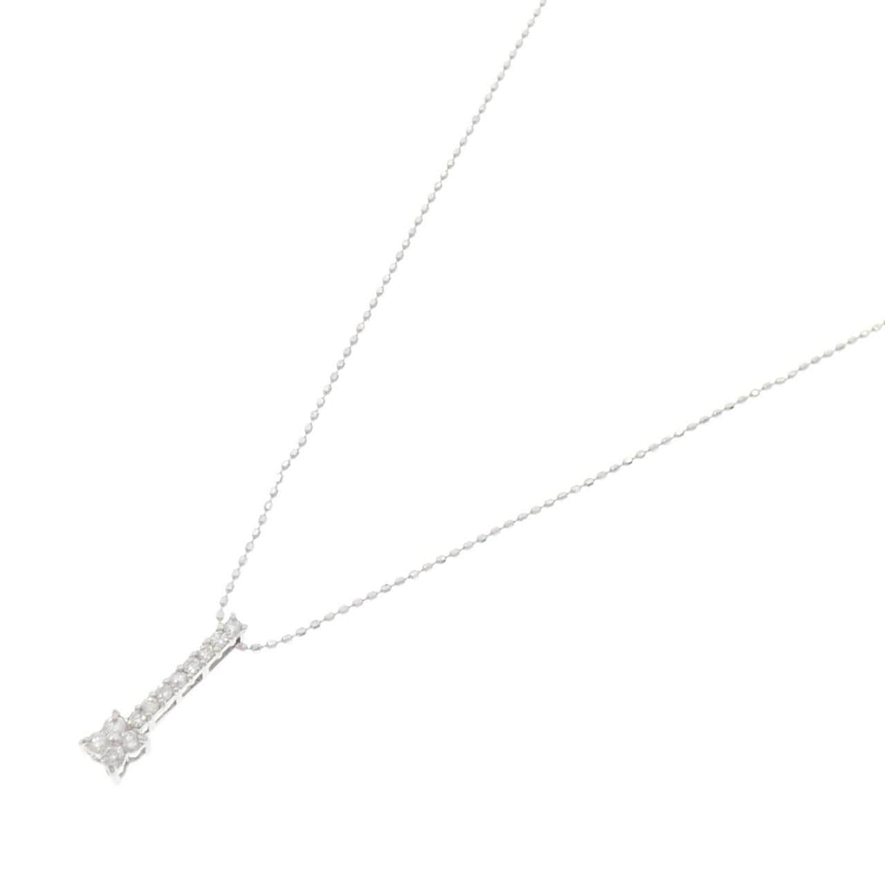 K18WG ダイヤモンド ネックレス 0.2CT