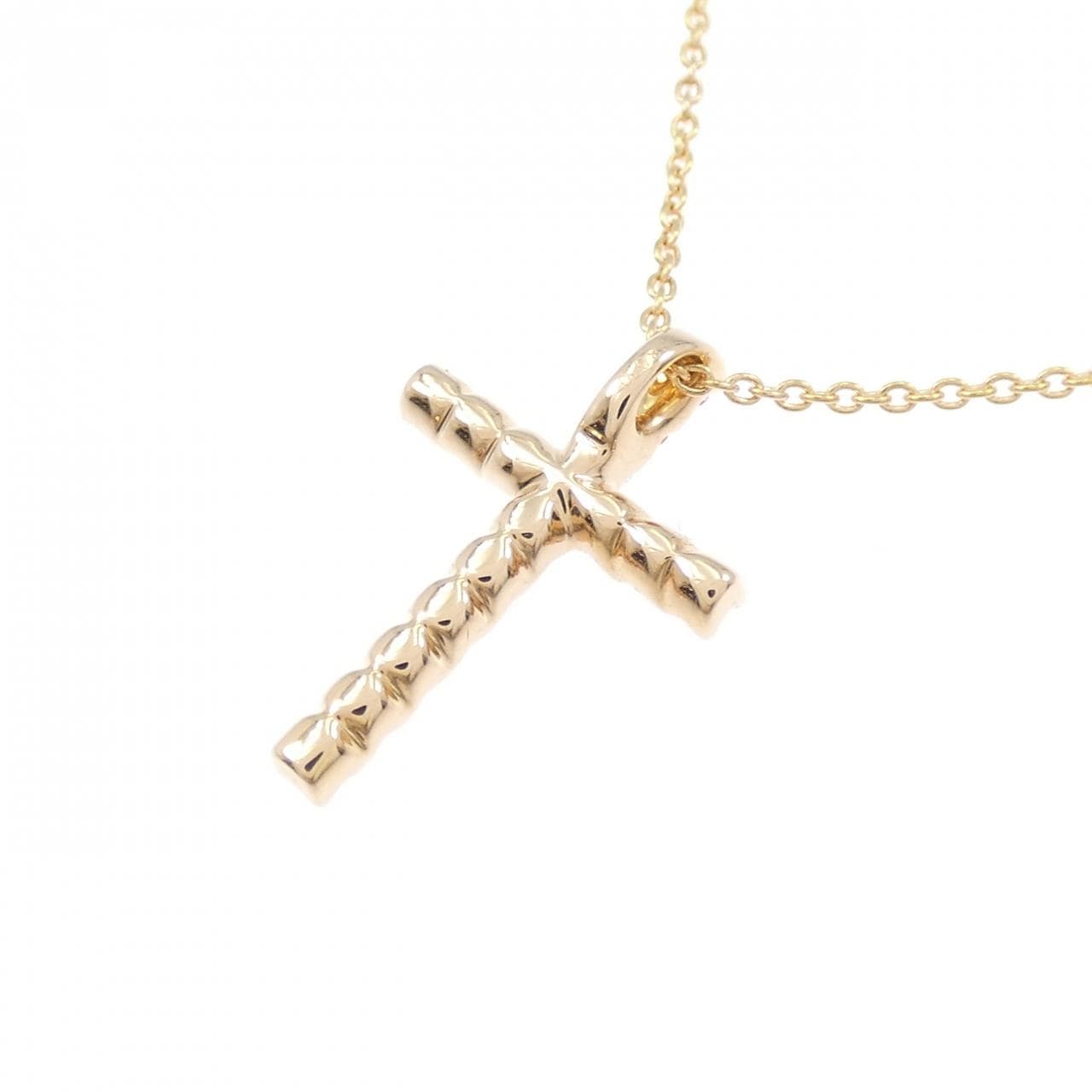 K18YG クロス サファイヤ ネックレス 0.30CT